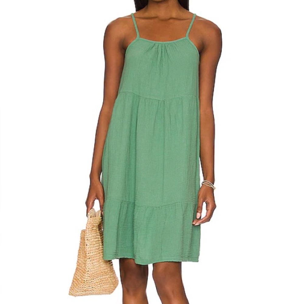 Bobi Green Beach Gauze Sundress